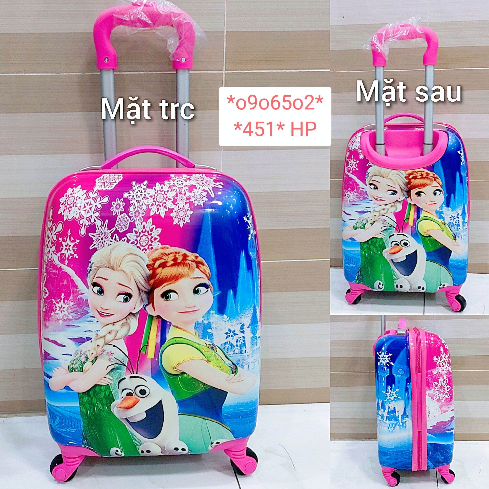 Vali Kéo Cho Bé In Hình Nổi 3D Dễ Thương Size 18inch dành cho bé trai và bé gái cực đẹp