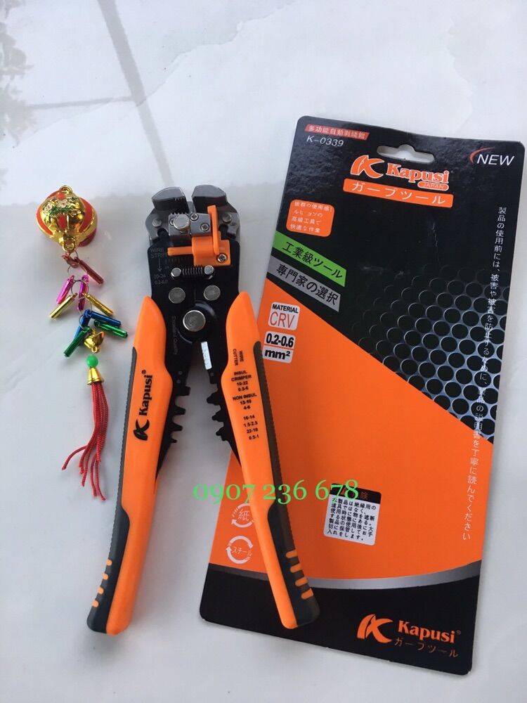 Kìm tuốt dây điện tự động Kapusi 3 trong 1