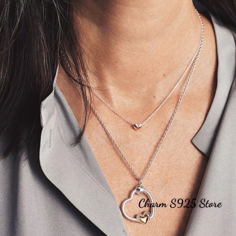 BÔNG TAI CHARM PAN TIM VÀNG TRẮNG BẠC S925