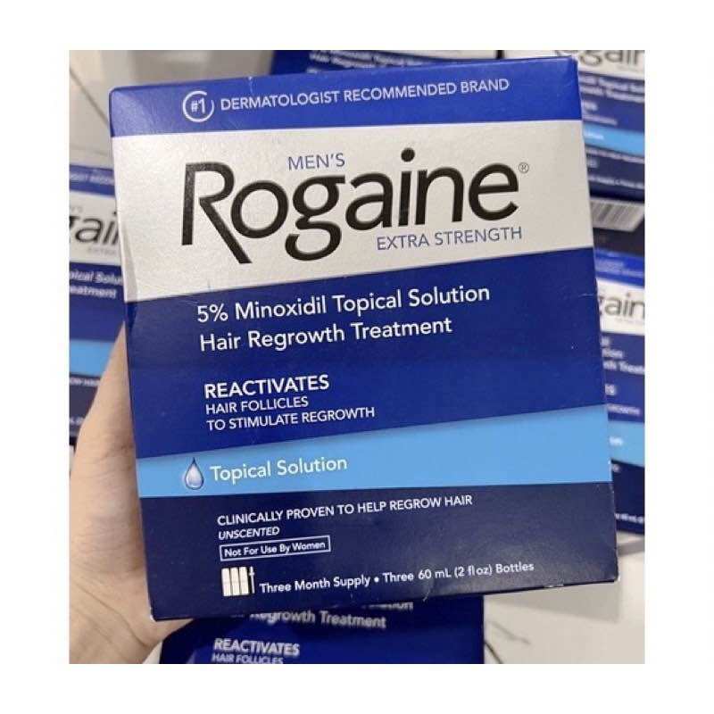 Set 3 kem mọc tóc nam rogaine minoxidil 5% 60ml
