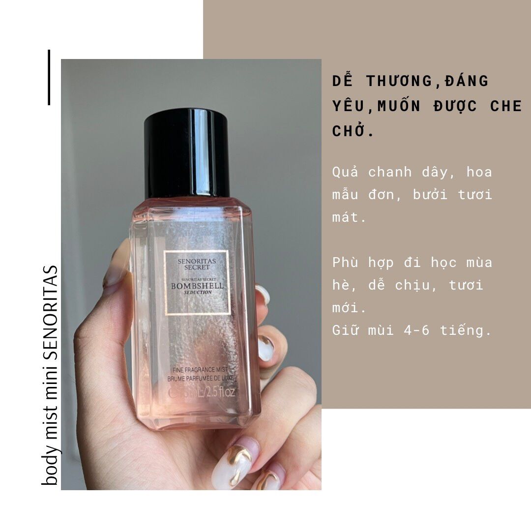XỊT THƠM TOÀN THÂN BODY MIST SENORITAS 75ml