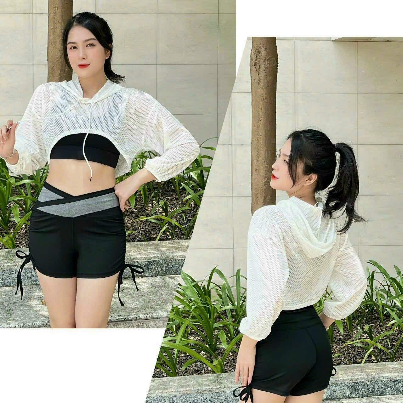 Áo tank nữ crotop có mũ nữ