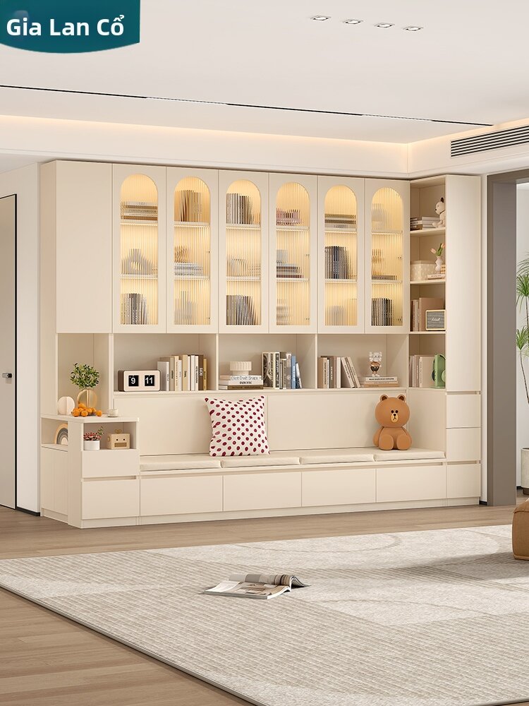 JIALANGE | Sofa Bookshelf Combo Cabinet Wall to Ceiling Glass Doors Giá 34,381,000 Đồng*Miễn phí vận chuyển