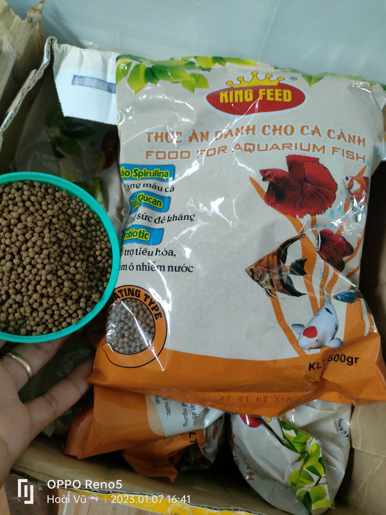 1 bịt Thức ăn dinh dưỡng cho cá cảnh king feed 100%