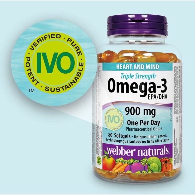 Dầu cá Omega 3 Triple Strength 900mg cung cấp 600mg EPA và 300mg DHA Omega