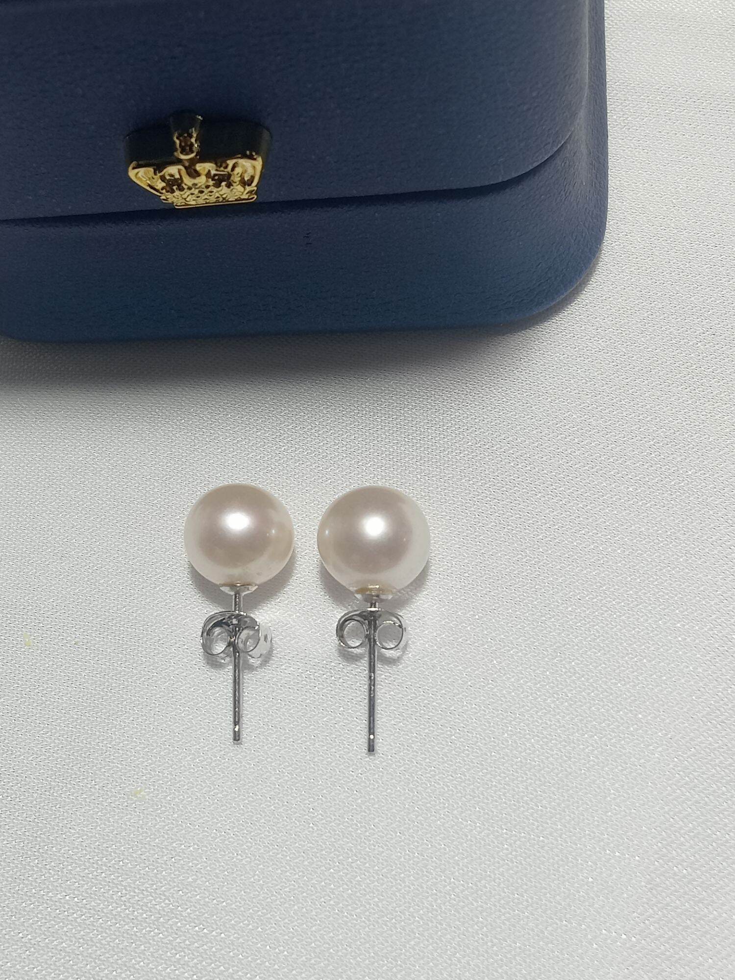 Bông tai nụ ngọc trai akoya 9mm