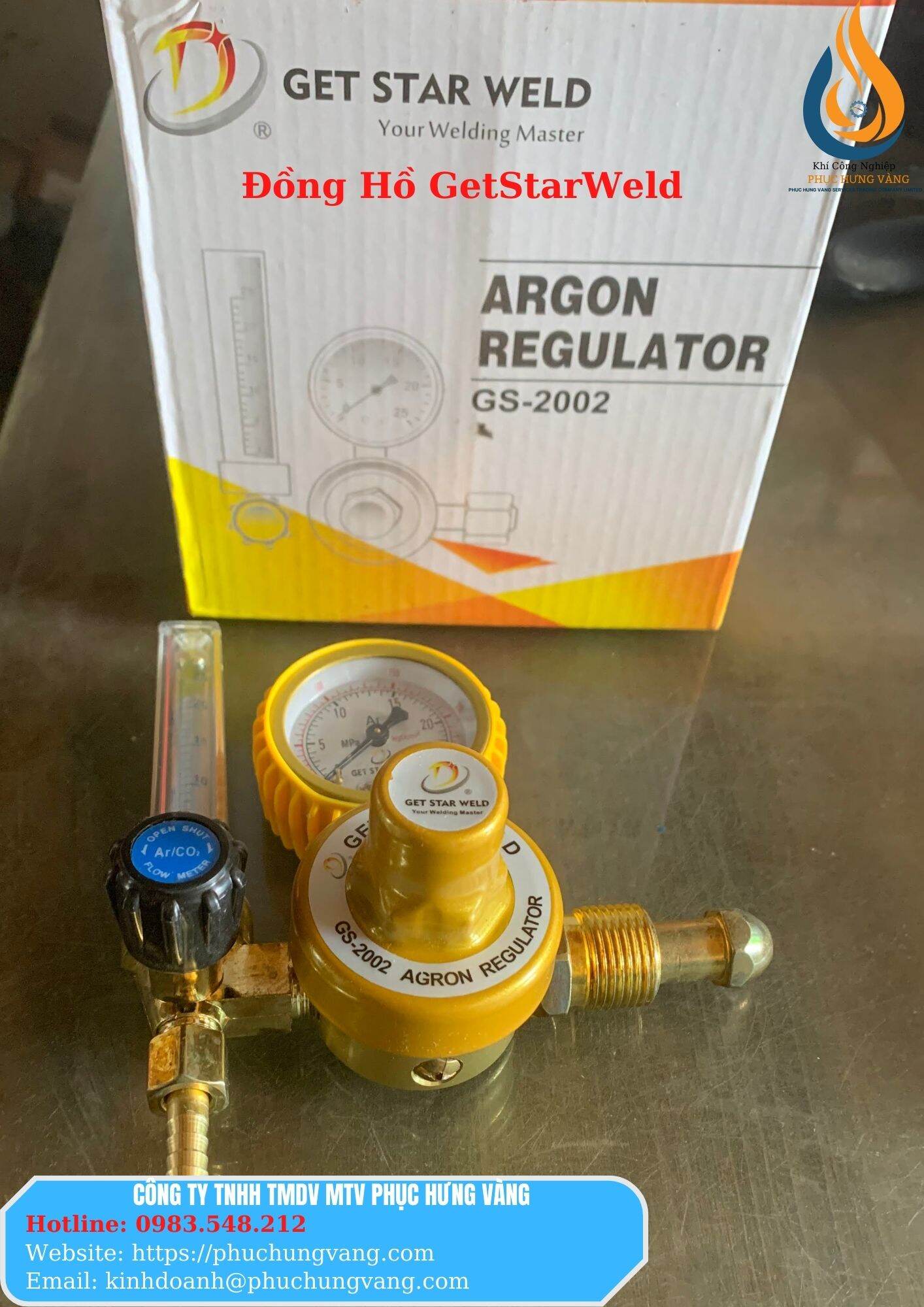 Bình Khí Argon 10Lít Đã Nạp Khí (1.5m3 Khí) - Hàn Tig