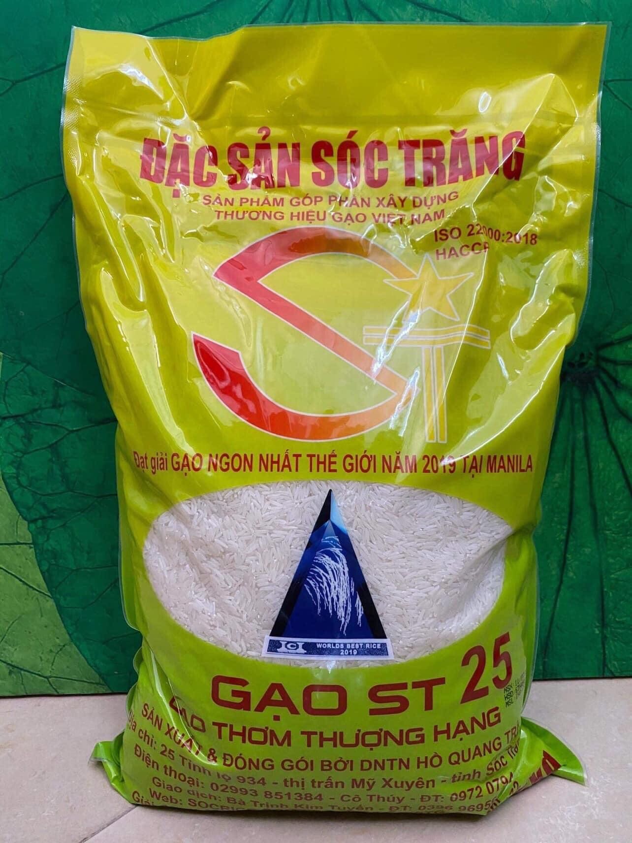 Gạo st25 túi 5kg chính hãng