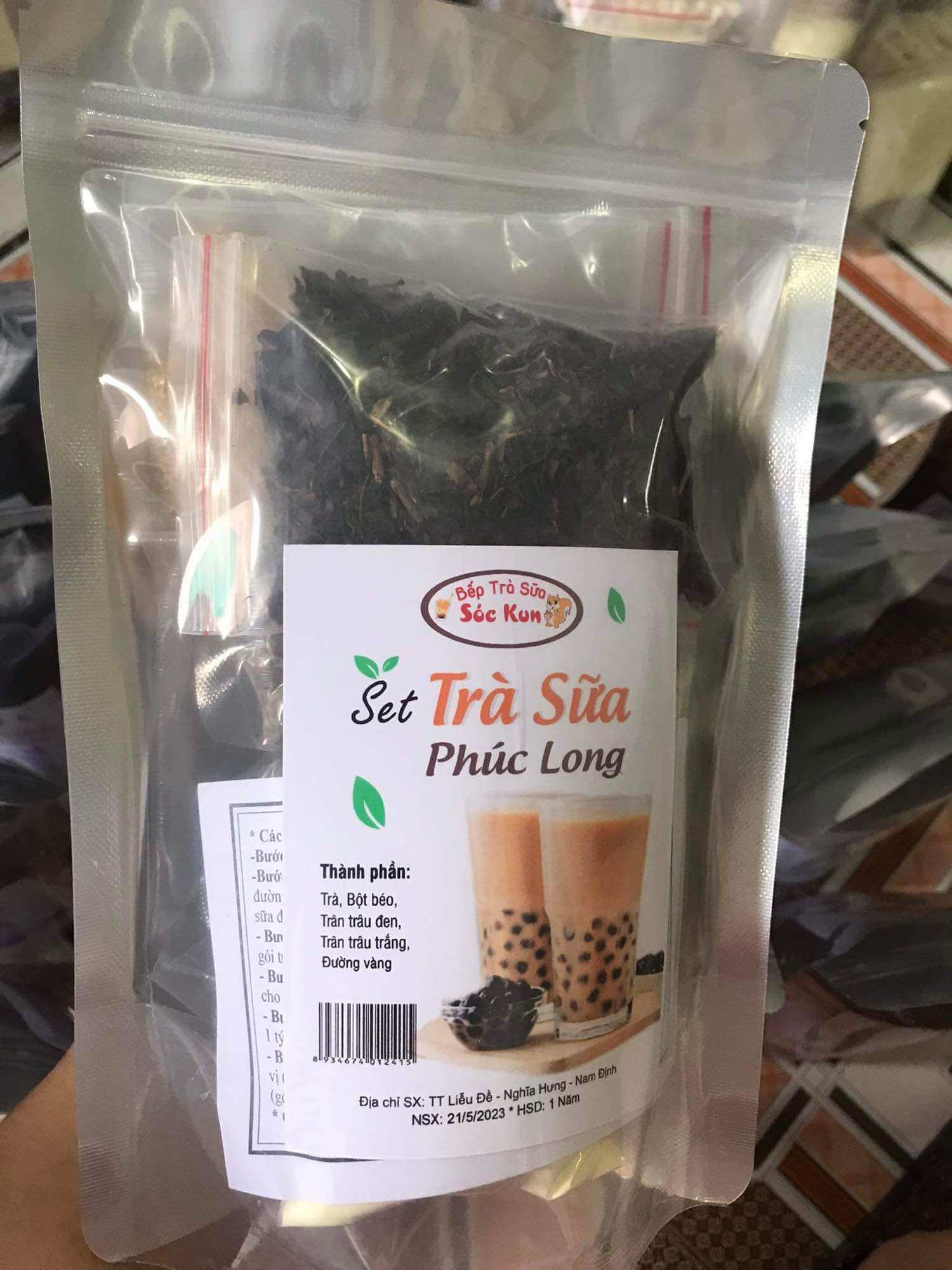 Set nguyên liệu trà sữa trân châu