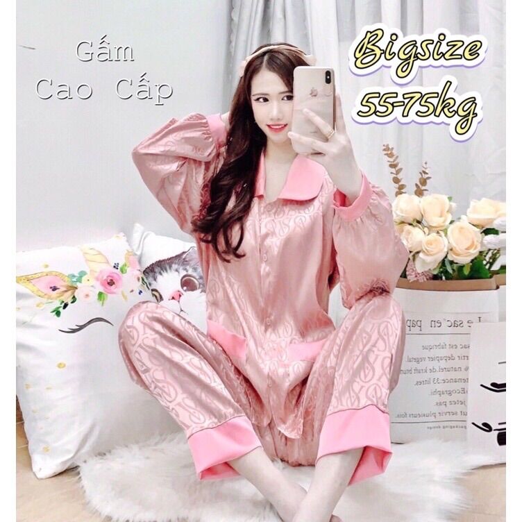 Đồ bộ lụa gấm cao cấp - tay dài quần dài