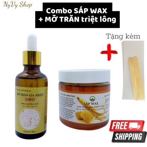 Combo Triệt Lông Sáp Wax + Mỡ Trăn Shiny Handmade