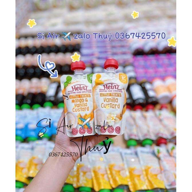 Váng sữa hoa quả nghiền Heinz Úc cho bé từ 6 tháng (120g) date 8/2022
