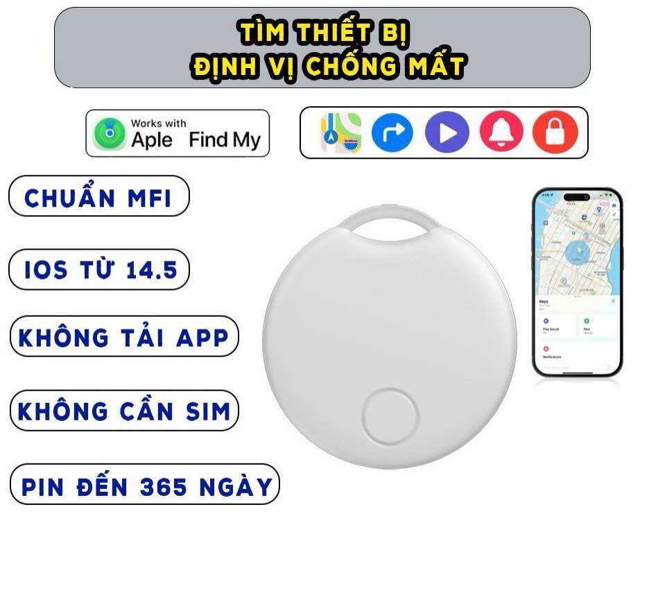 Thiết bị định vị vị trí chính xác - thông minh - không cần sim - không cần sạc - dùng cho ios