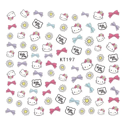 Miếng Dán Móng Tay Hình Hello Kitty Loại 1 Cho Bé