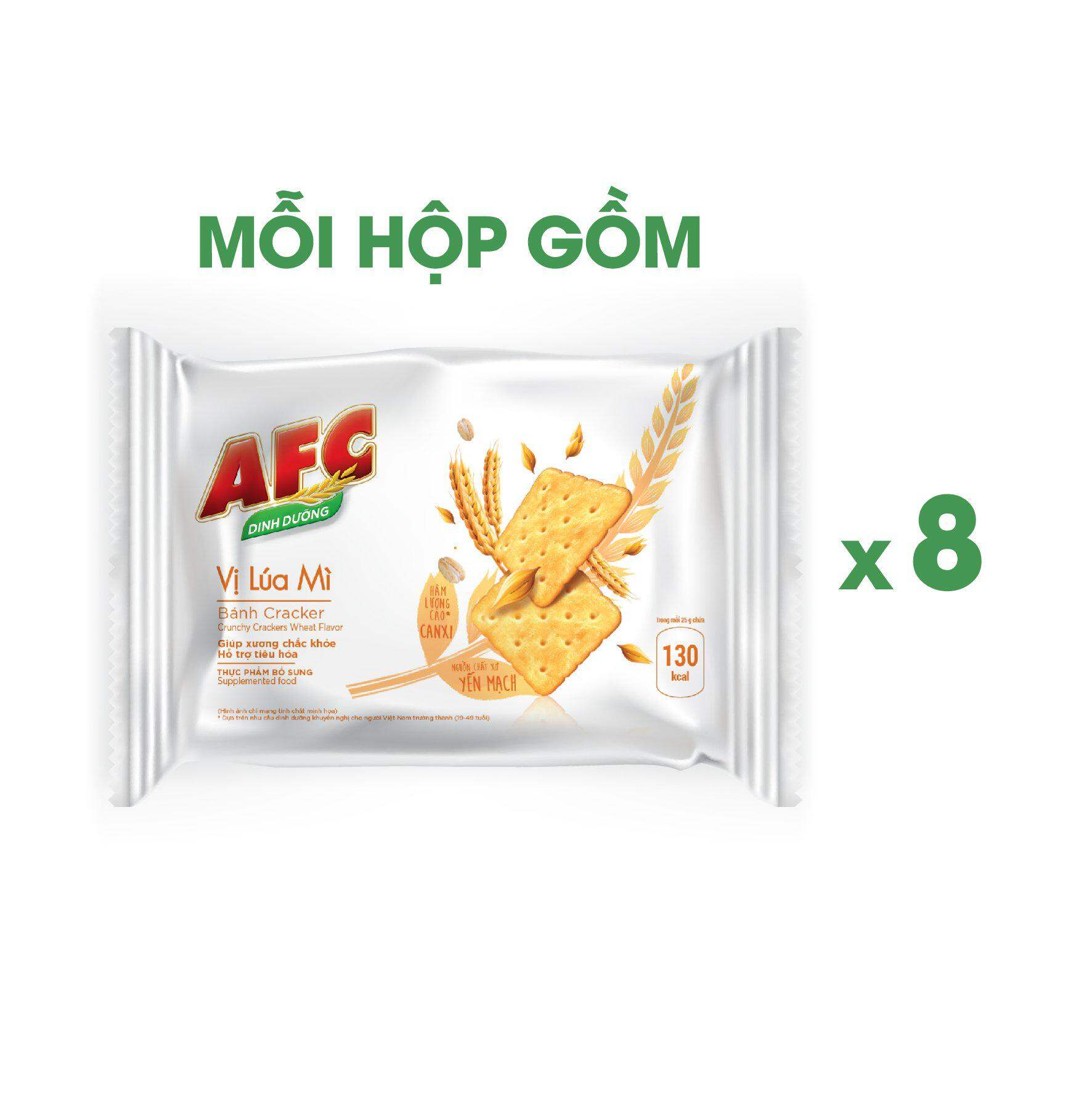 (DINH DƯỠNG)  HỘP BÁNH AFC VỊ LÚA MÌ 200GR