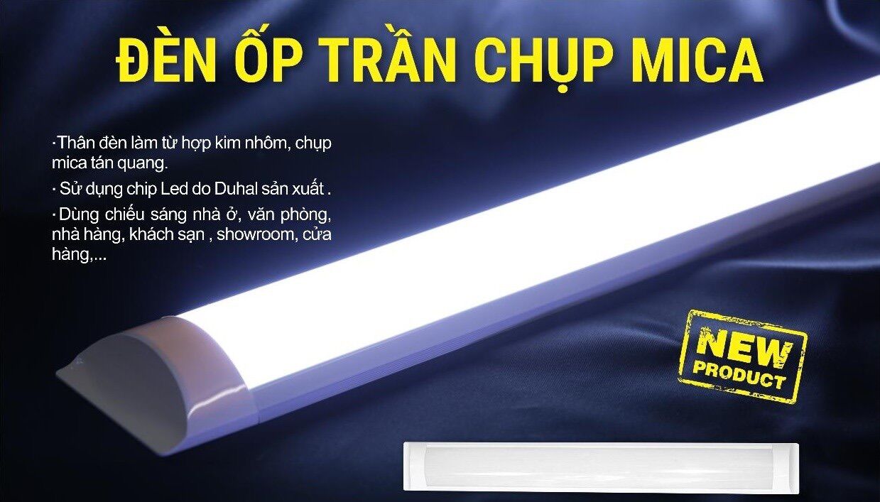 ĐÈN ỐP TRẦN LED CHỤP MICA 40W 1m2 DUHAL (KDLD840)