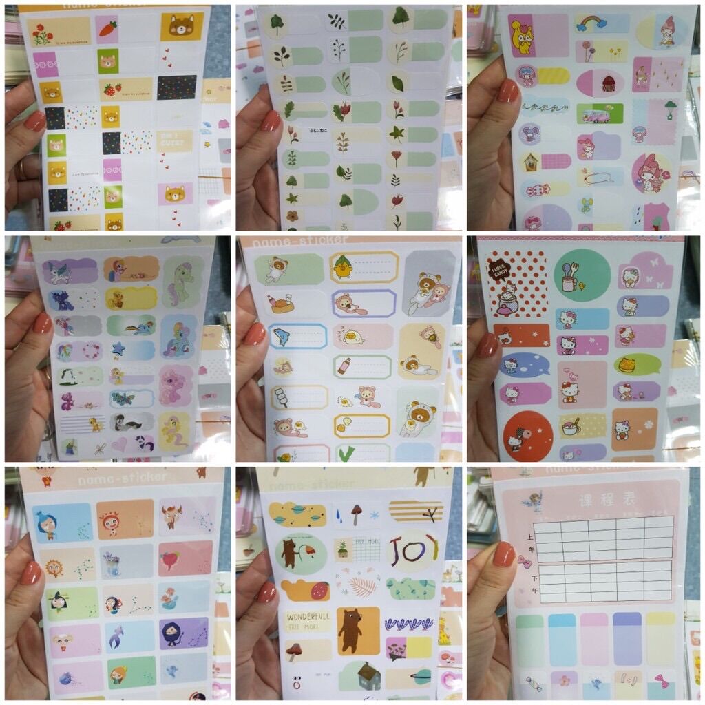 Name sticker - nhãn dán họ tên