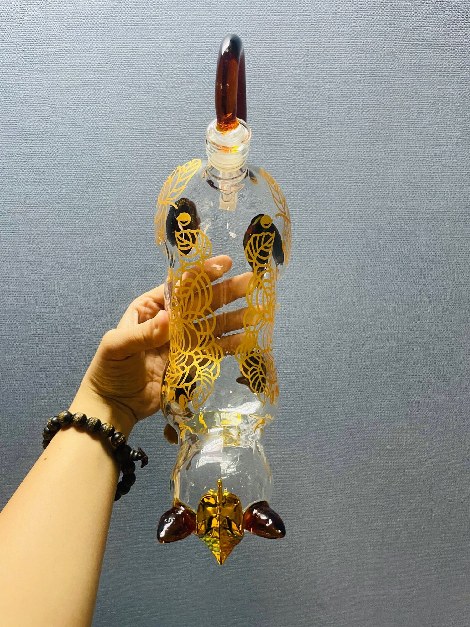 Vỏ Chai Thuỷ Tinh Hình Con Mèo