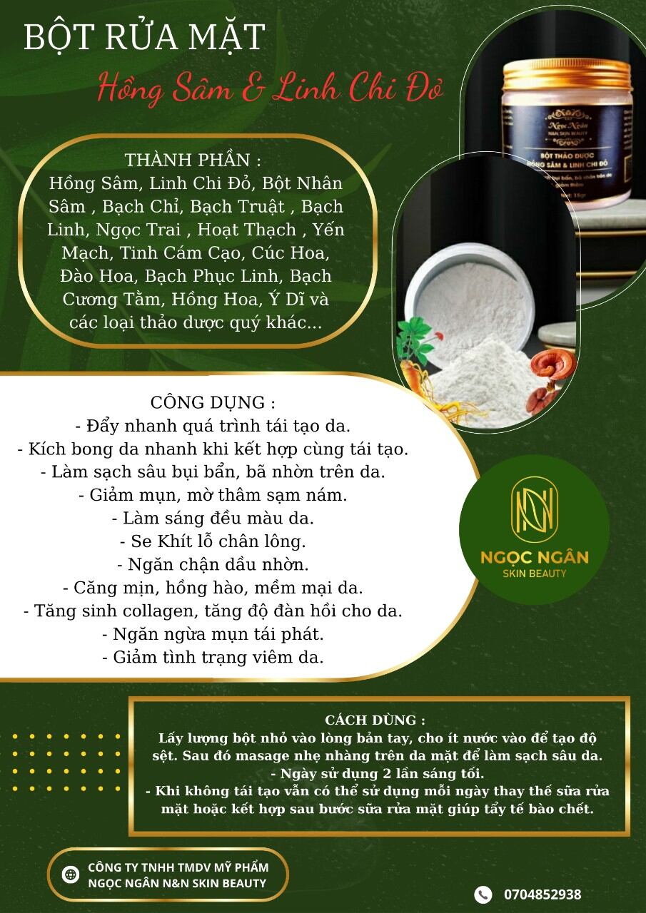 COMBO TÁI TẠO DA LINH CHI ĐỎ CAO CẤP ( TÁI TÁI TẠO XÓA MỤN NÁM TÀN NHANG)