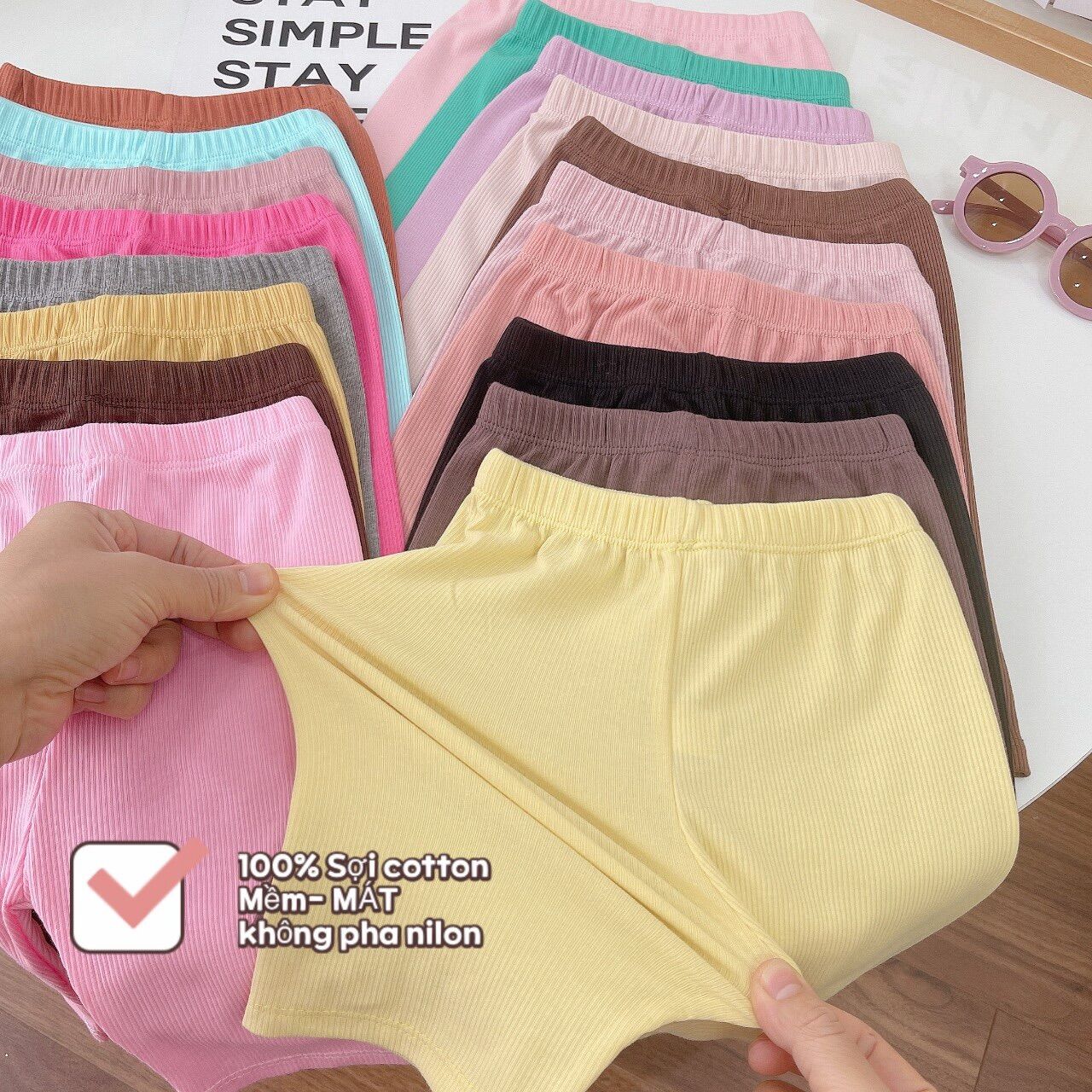 Quần legging lửng len tăm bé gái