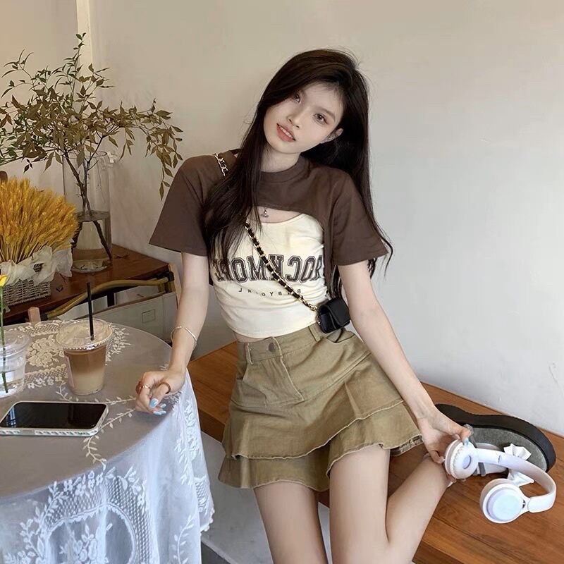 ÁO CROPTOP HAI MÓN CỰC XINH ROC1