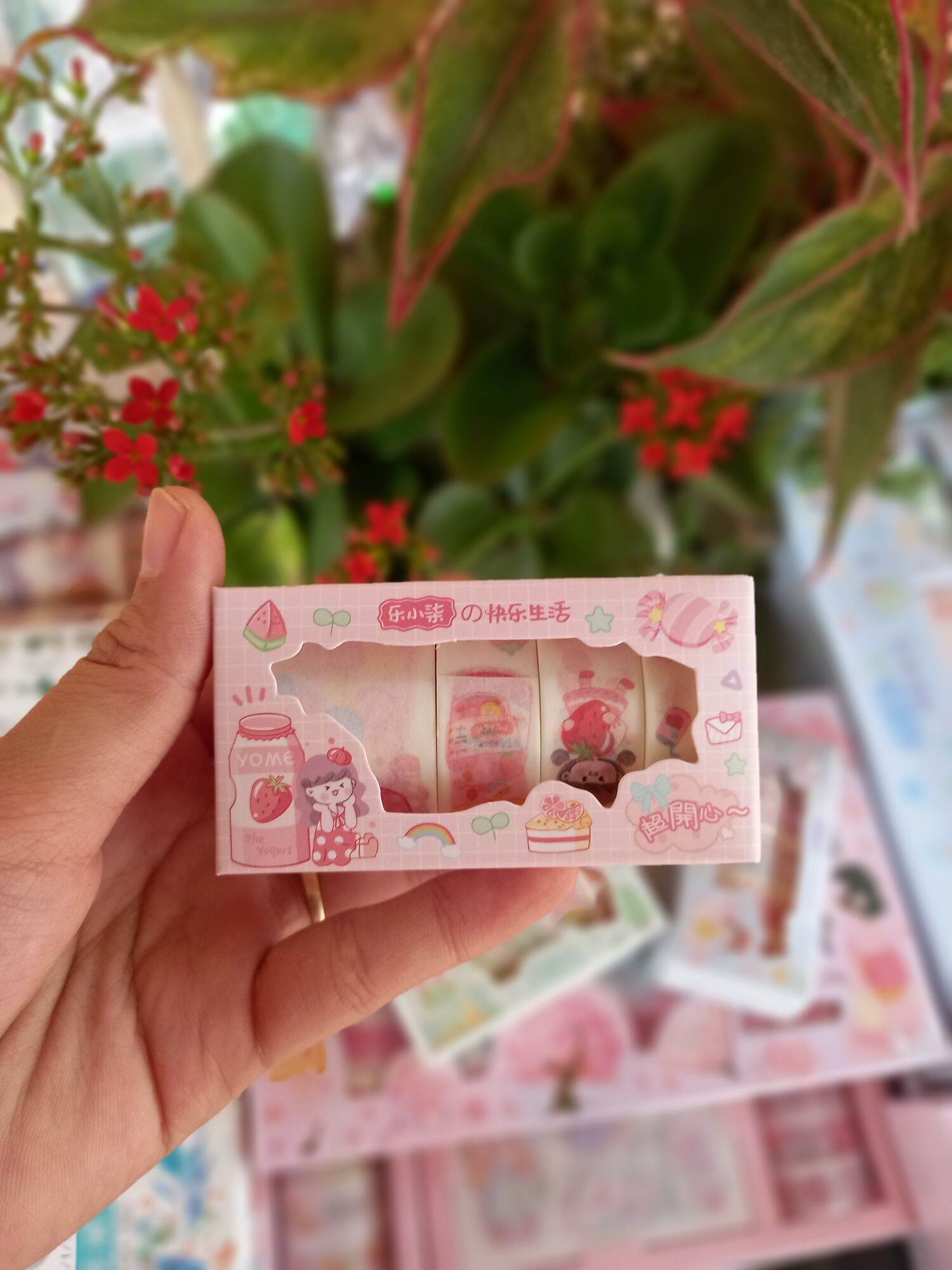 Washi cuộn ( hộp 5 cuộn đủ kích thước )
