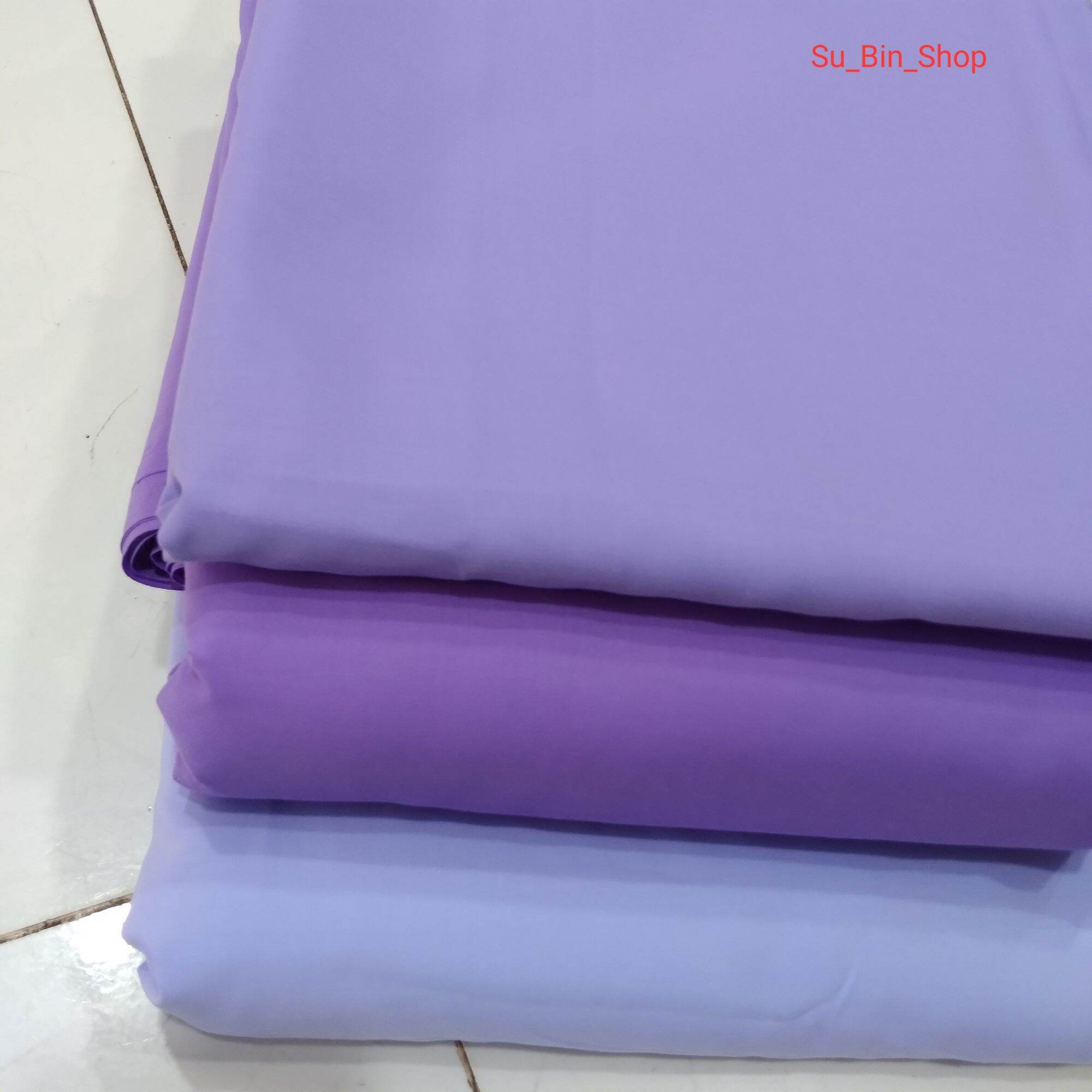 Vải kate silk 3 màu tím may áo sơ mi
