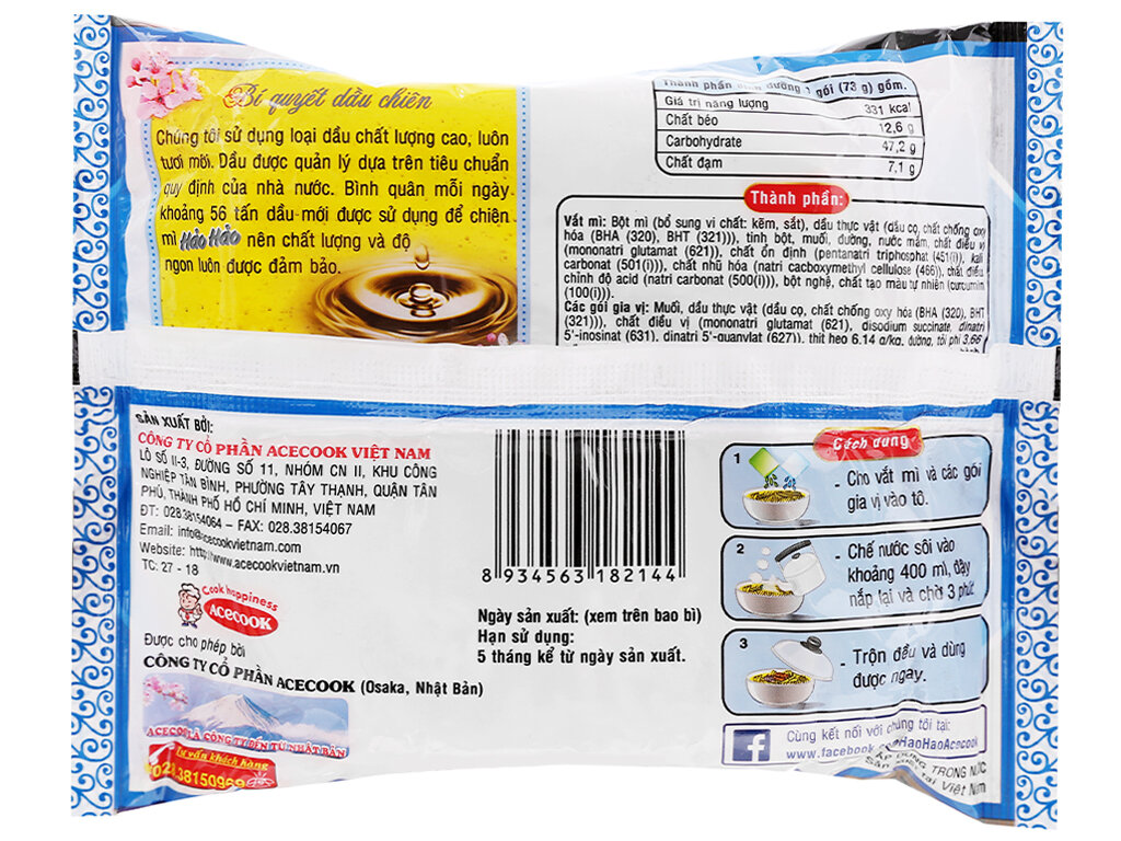 Thùng 30 gói mì Hảo Hảo sườn heo tỏi phi 73g