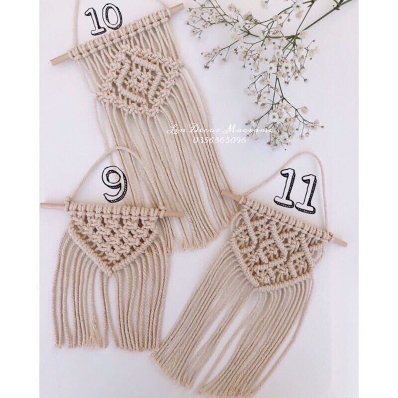 Rèm treo tường macrame mini 20x35cm