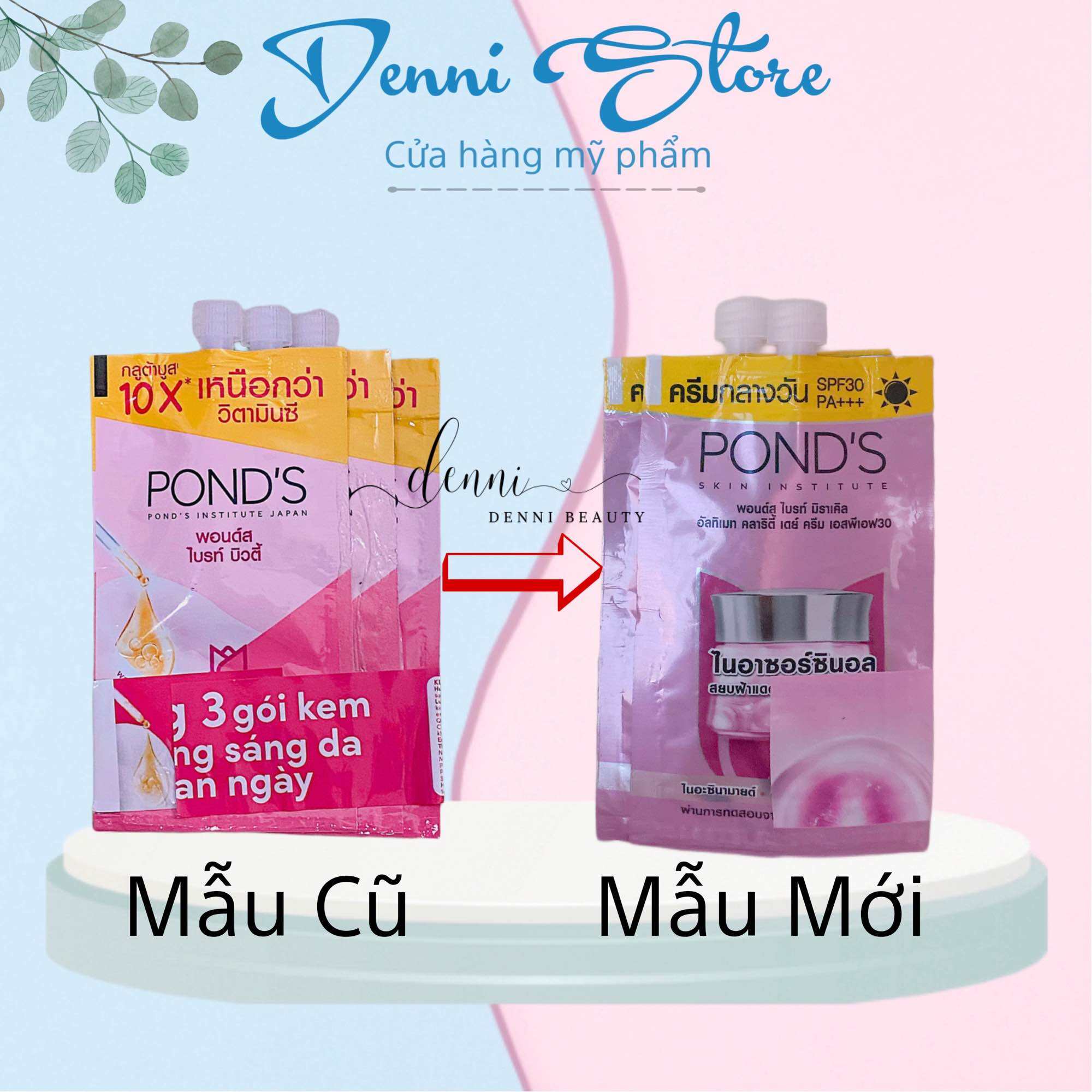 01 Gói Kem Dưỡng Trắng Sáng Da Chống Nắng Pond’s Bright Beauty Thái Lan - kem Pond’s thái