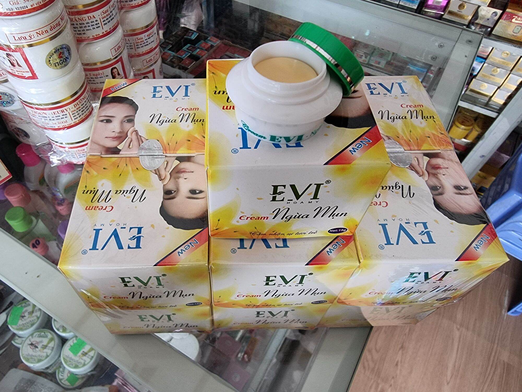 Kem EVI ngừa mụn 15gr (chuẩn cty )lẻ 1 hũ