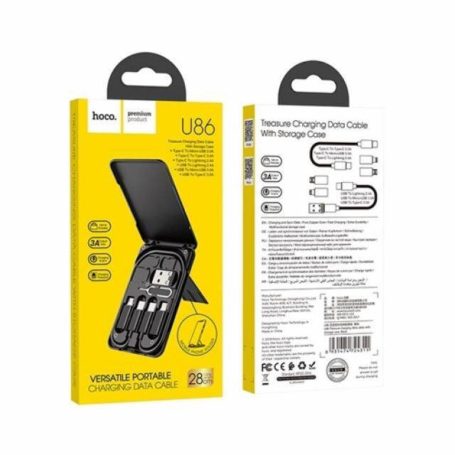 Dây Cáp Sạc Nhanh Đa Năng Hoco 6 in 1 có tặng kèm hộp lưu trữ