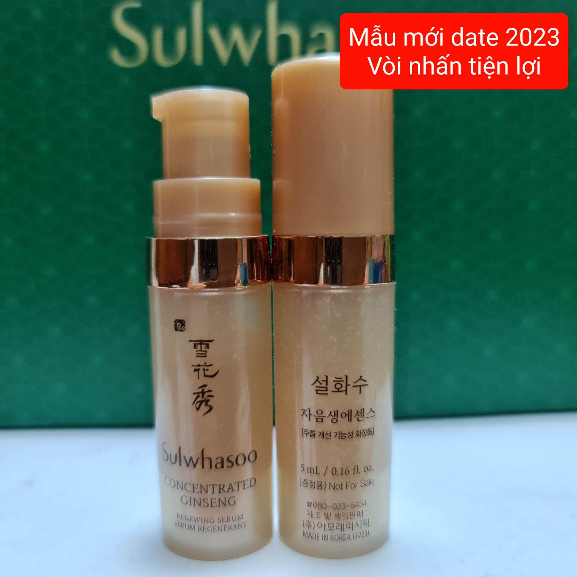 [Hcm]Tinh Chất Nhân Sâm Chống Lão Hóa Cải Thiện Nếp Nhăn Sulwhasoo Concentrated Ginseng (5Ml)