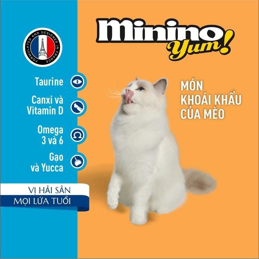 THỨC ĂN HẠT CHO MÈO MININO YUM 350gr