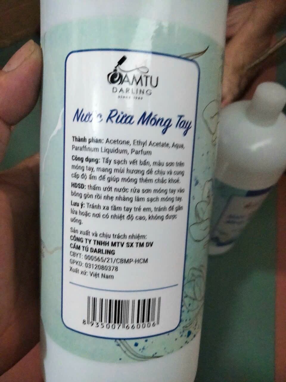 Nước rửa móng tay, móng chân  CẨM TÚ 500ml và  1000ml