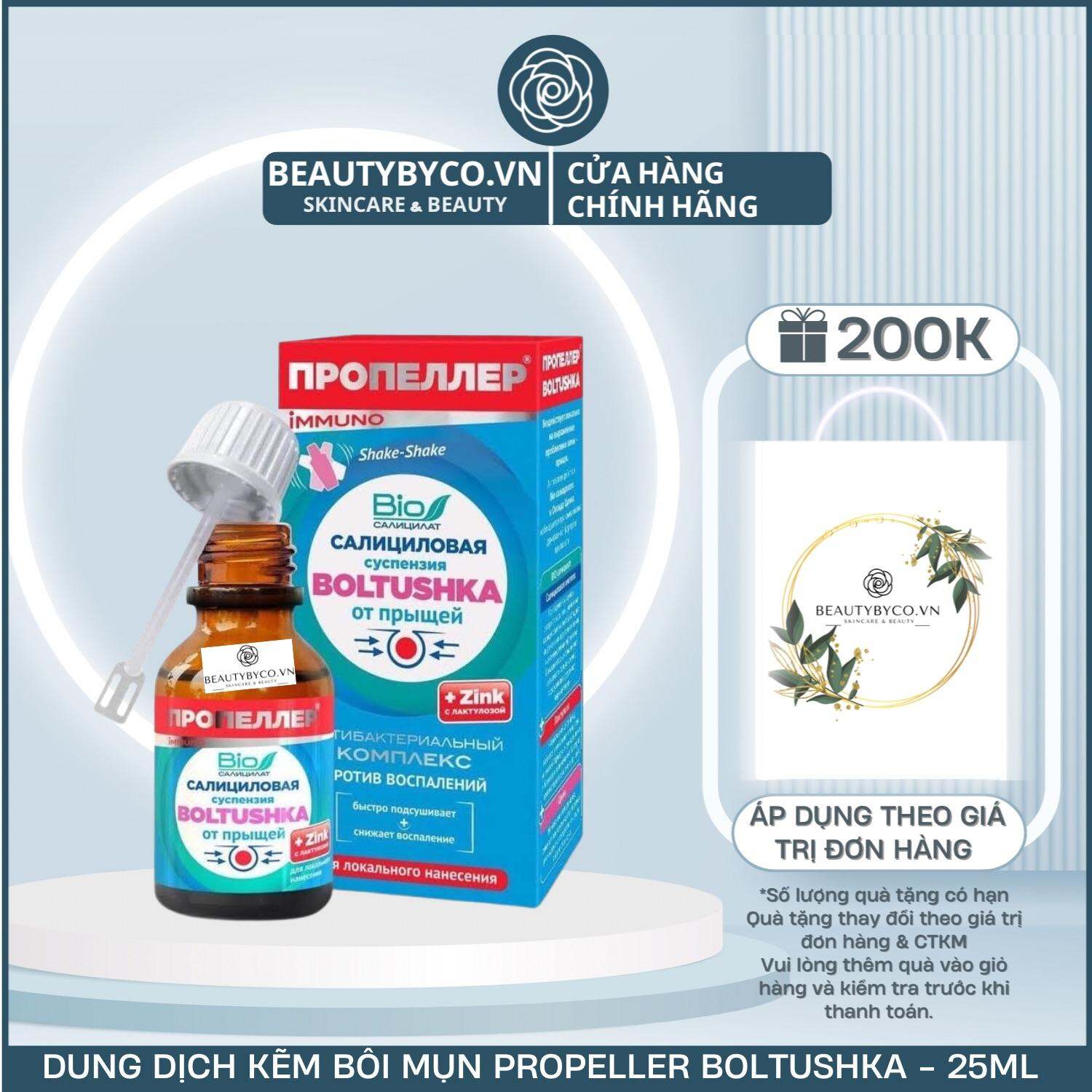 Dung dịch chấm mụn kẽm Propeller Boltushka / Chấm mụn Kẽm ZinC Propeller gôm mụn