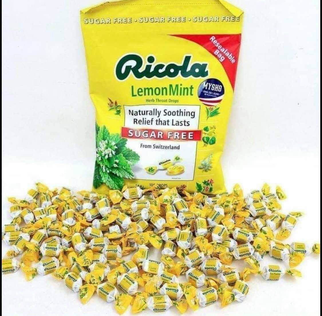 1 bịch 105 viên kẹo thảo mộc ricola mỹ ,__