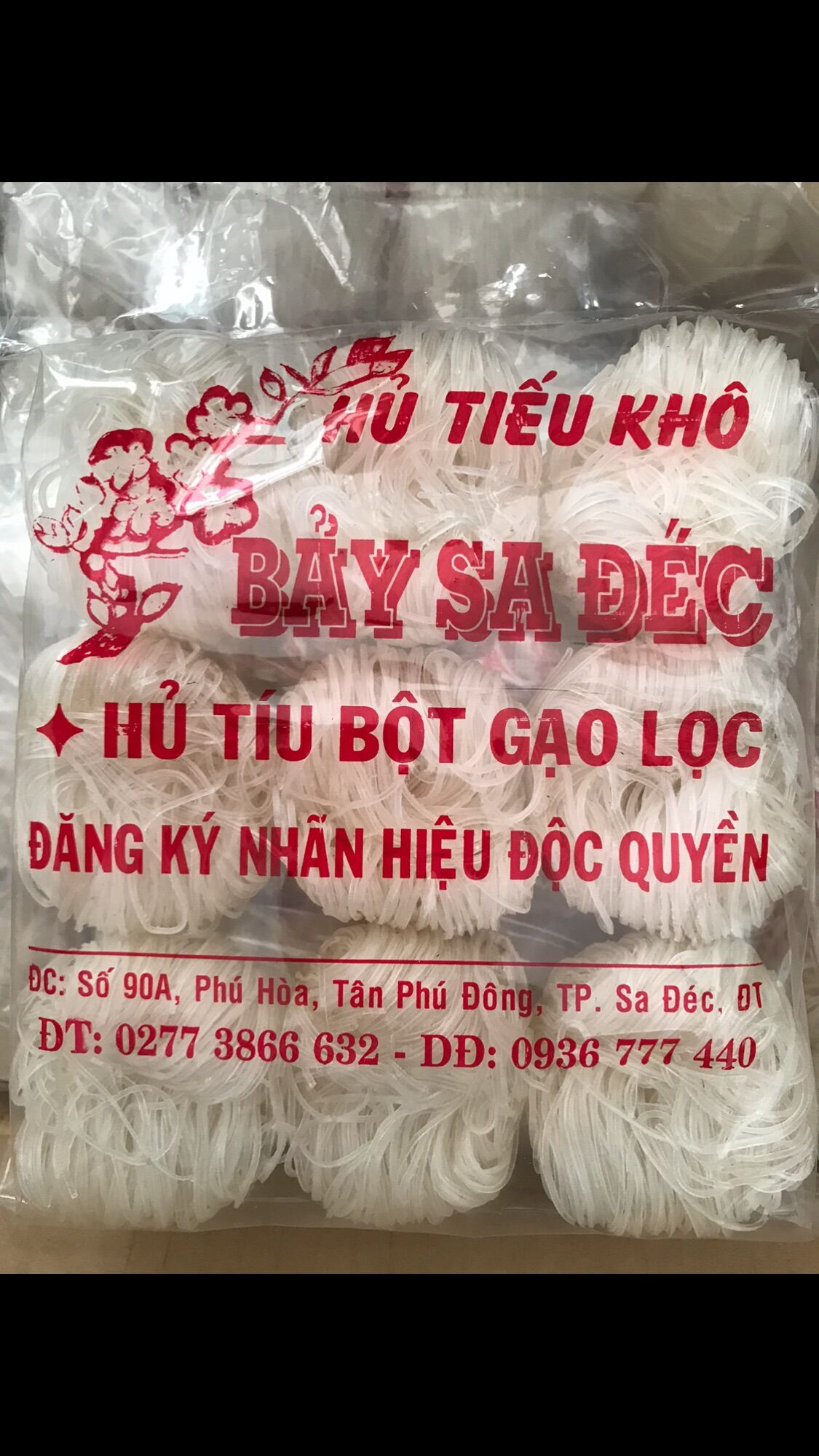 Hủ tiếu Sa đéc (không chất bảo quản, không chất tẩy màu), sợi hủ tiếu dai, thơm ngon 4kg