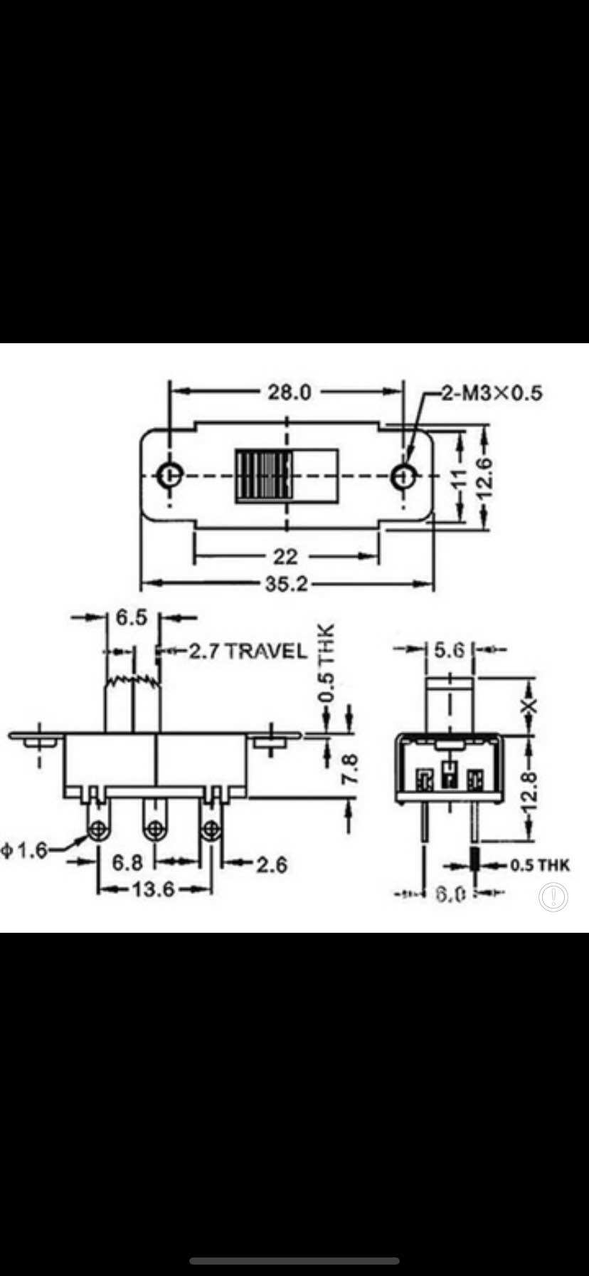 Công tắc 6 chân 3 chế độ ( Bộ 10 cái)