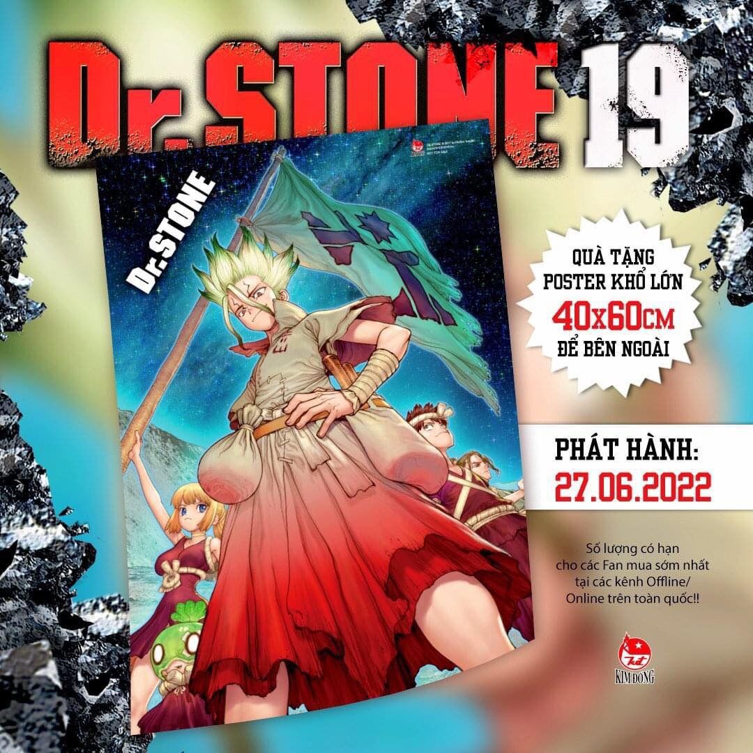 Dr stone tập 19 1cuốn truyện kèm 1 poster