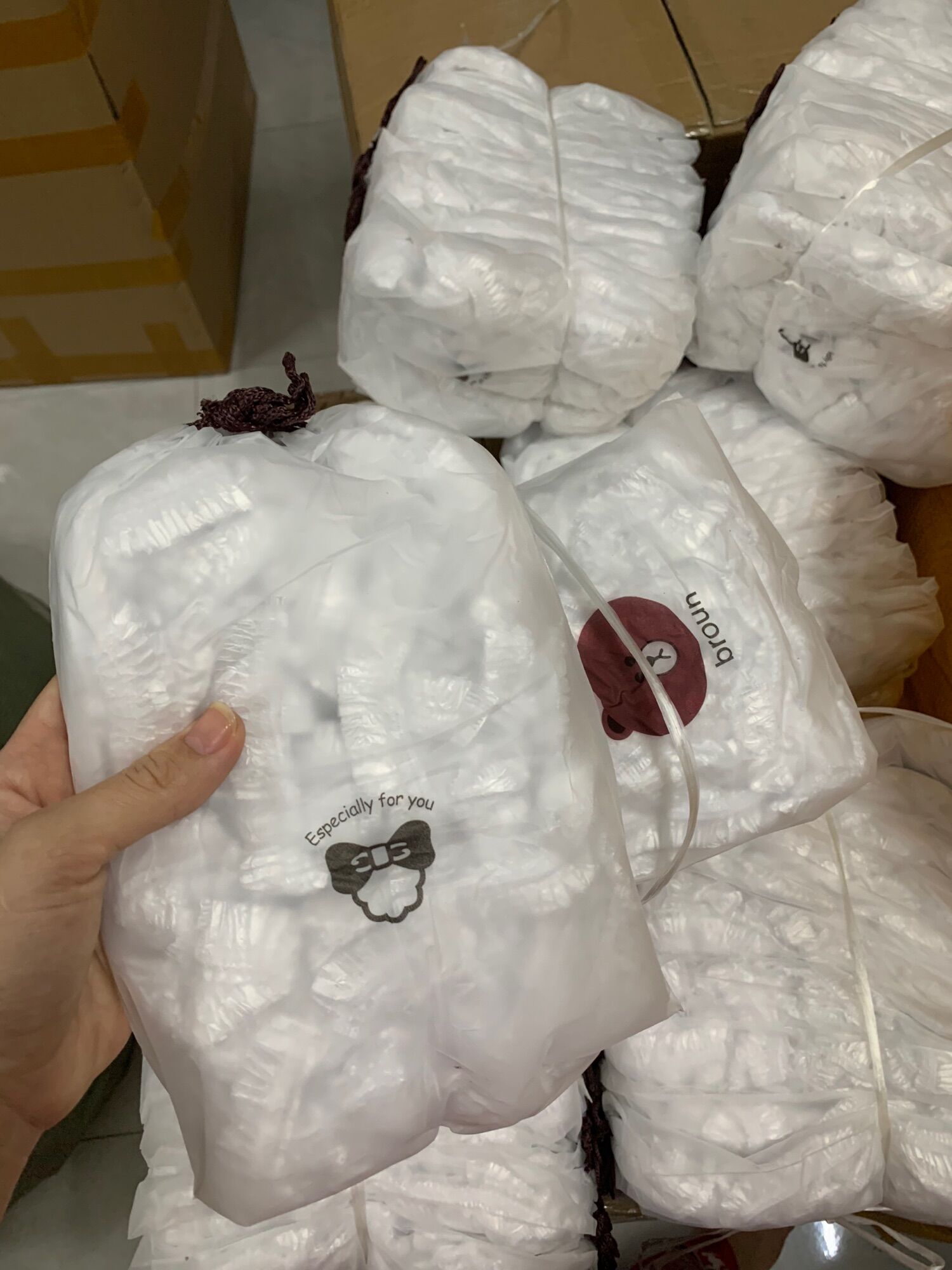 Set 100 Màng Bọc Thực Phẩm Túi Hình Gấu