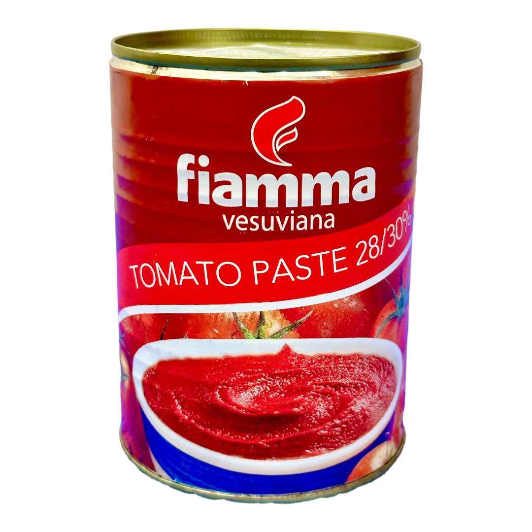 Cà chua xay nhuyễn tomato paste Fiamma 400g -CÀ CHUA XAY NHUYỄN 28 30%