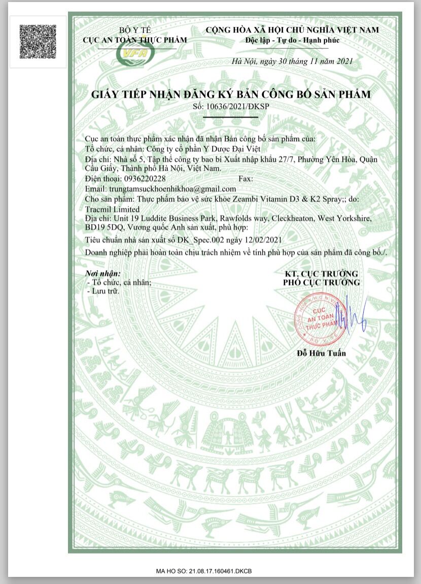 D3K2 Zeambi (NEW) Chai Thuỷ Tinh