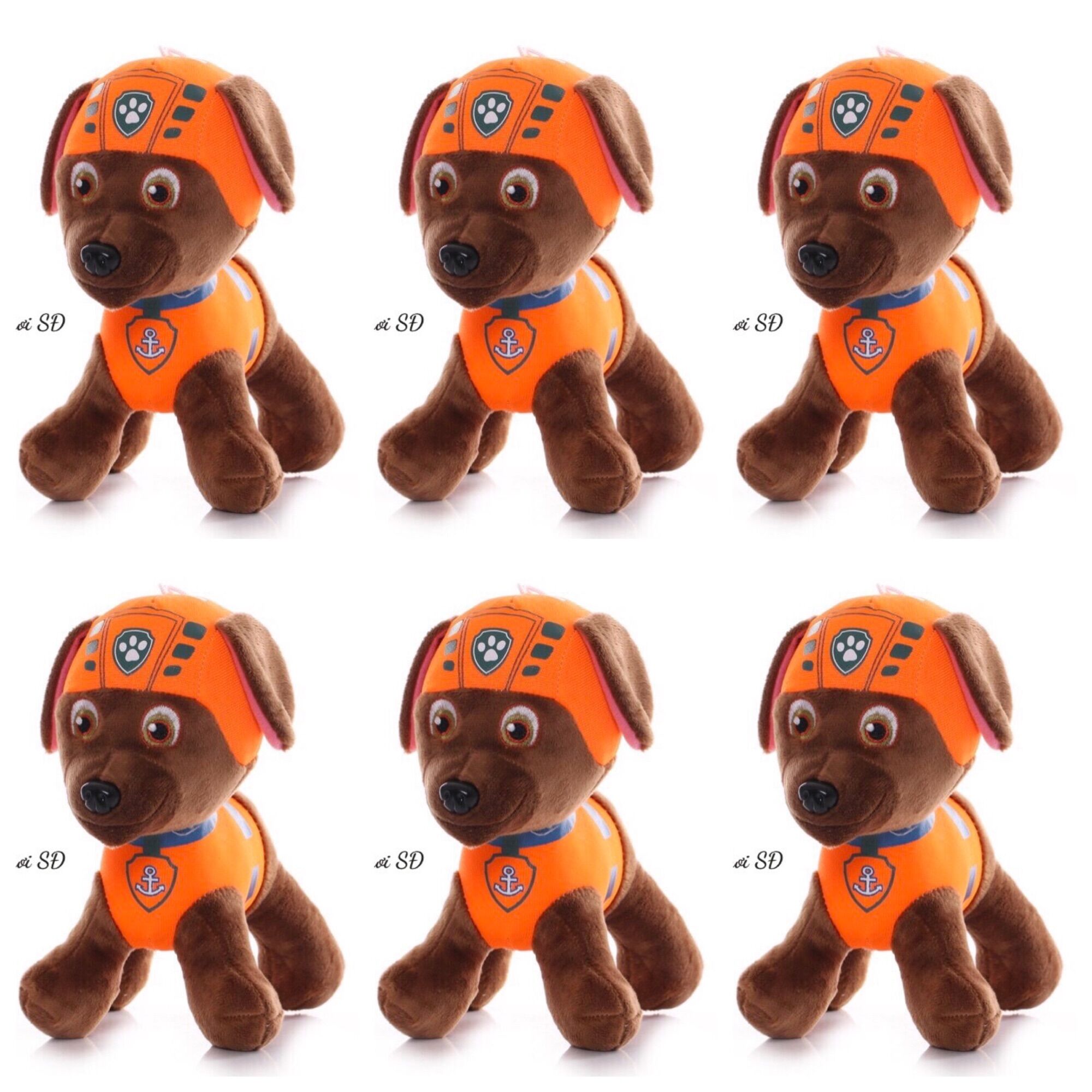 Thú bông đội chó cứu hộ 20 cm - nâu