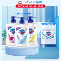 Nước rửa tay sạch khuẩn Safeguard Hương Arctic/ Pure White/ Pink Chai 450ml - Thái Lan