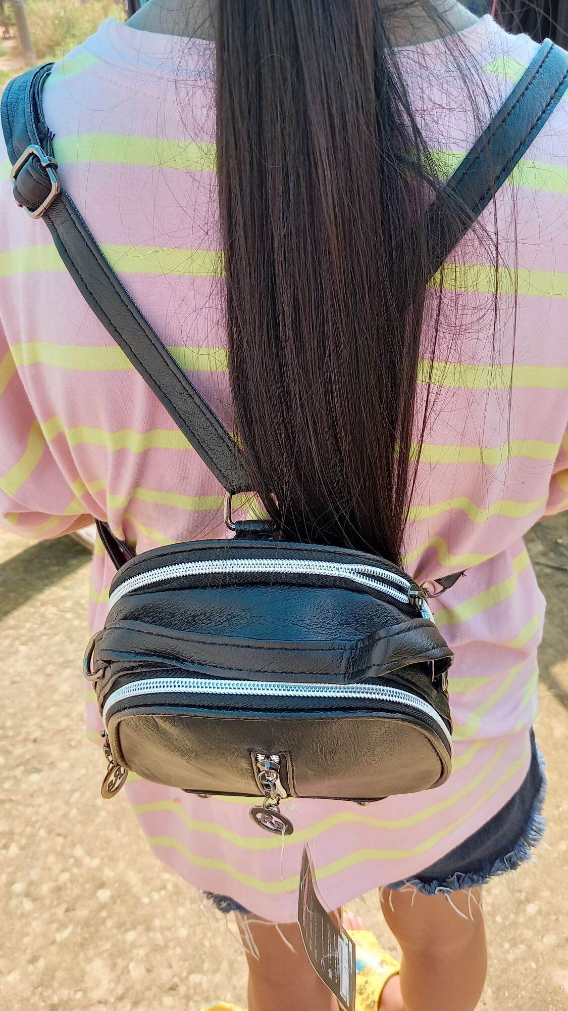 Balo mini chất da trơn (ảnh thật)