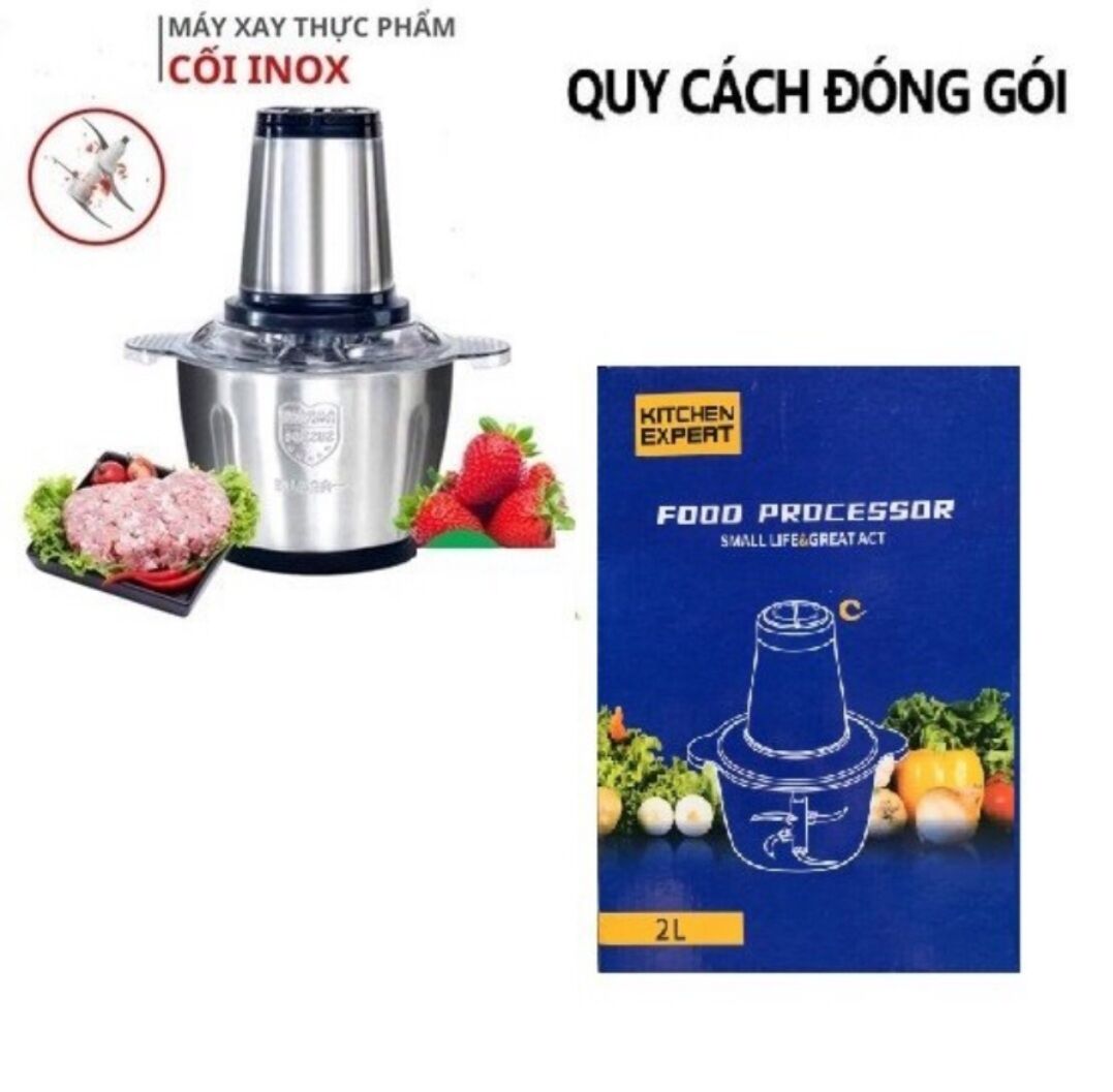 MÁY XAY THỊT ĐA NĂNG FOOD PROCESSOR CỐI INOX 2 LÍT