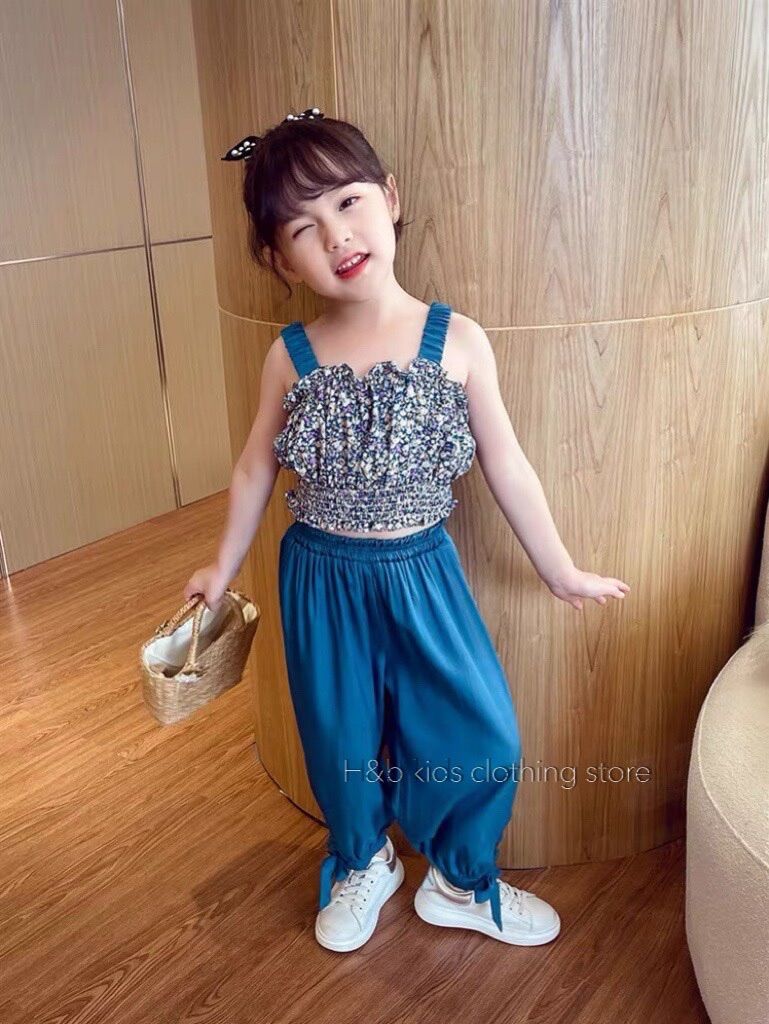 Set 2s quần đũi nơ cho bé gái
