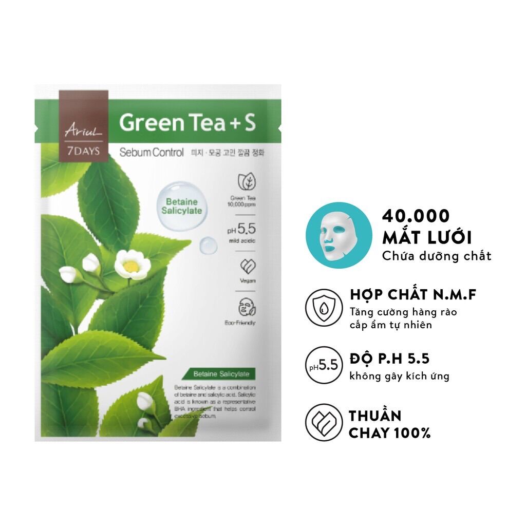 Combo 4 mặt nạ ARIUL 7 DAYS dưỡng sáng da