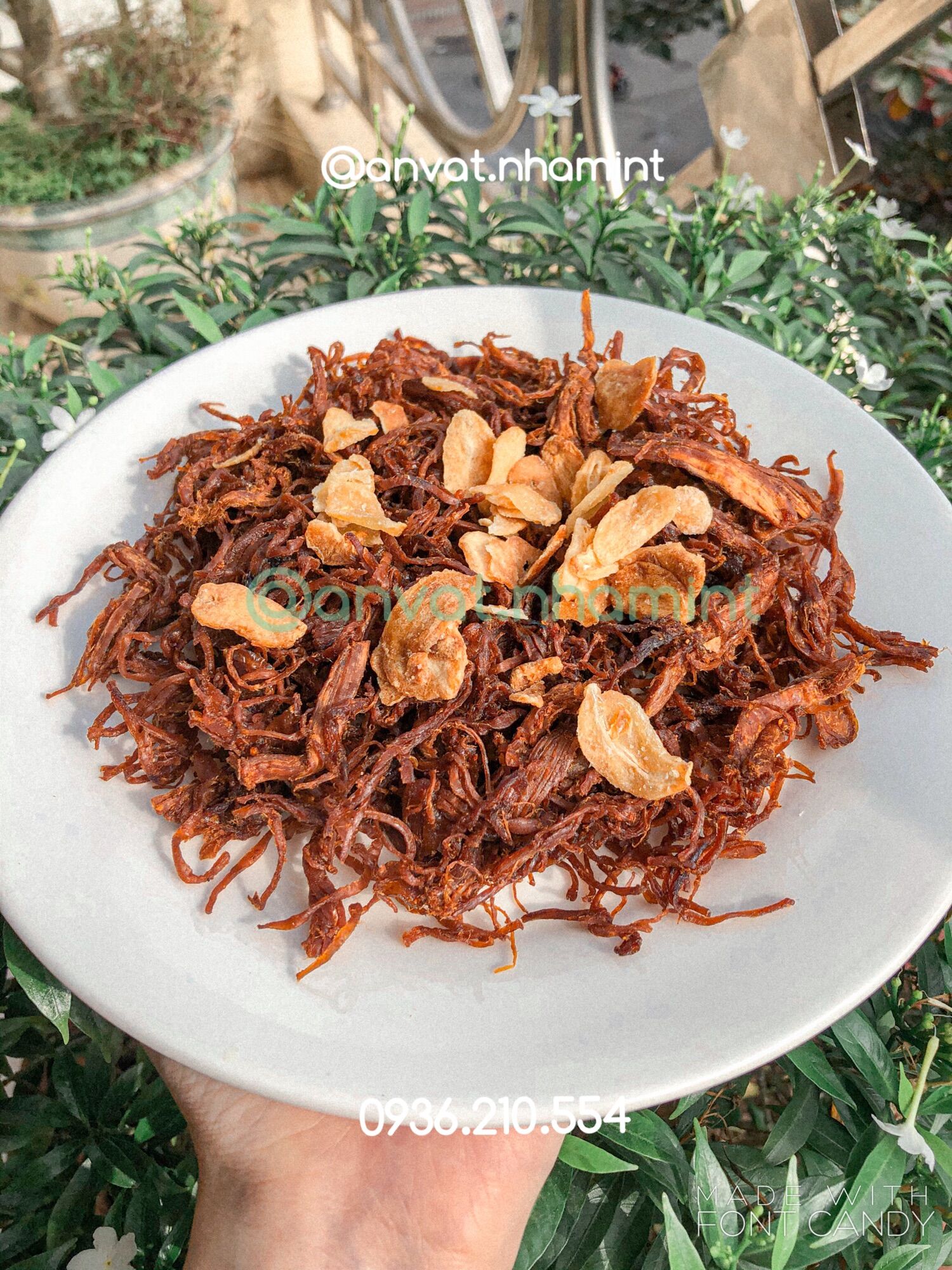 [500gr] Khô heo cháy tỏi - sợi nhỏ (ảnh thật)
